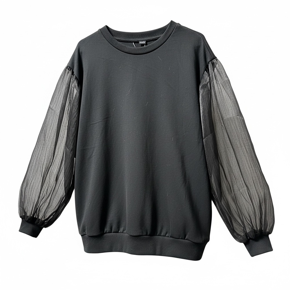 SHEIN Black Crew Neck Top